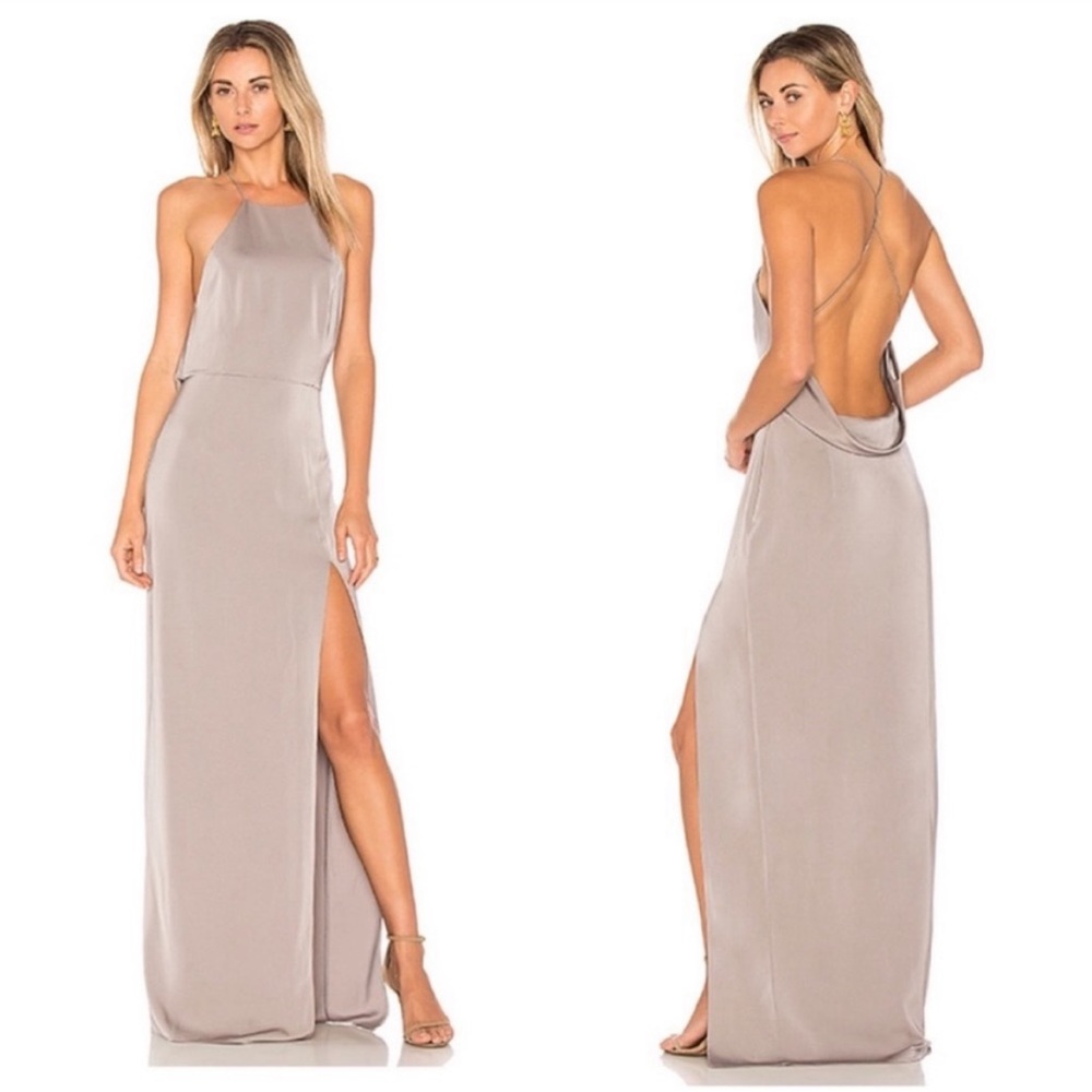 Lovers + Friends | Shayla Grey Backless Maxi Dress FLASH SALE⚡️